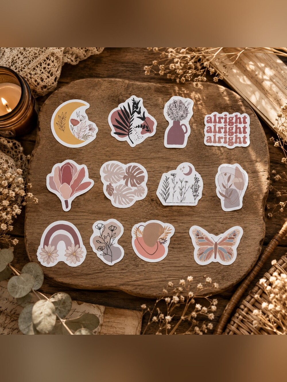 3 for $20 Boho Neutral Aesthetic Sticker Pack New
